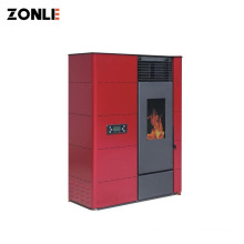 12kW Limited Space Hall Passageway Connect Ducting Adjacent Rooms Control Panel Small Pellet Stove